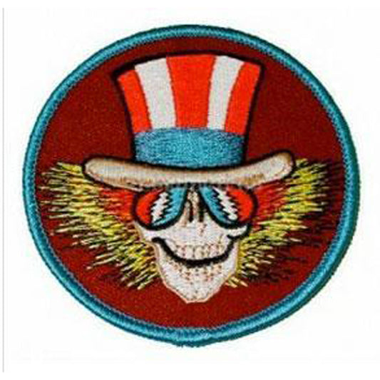 3" Round Grateful Dead Uncle Sam Skeleton Patch - Smoke N’ Poke