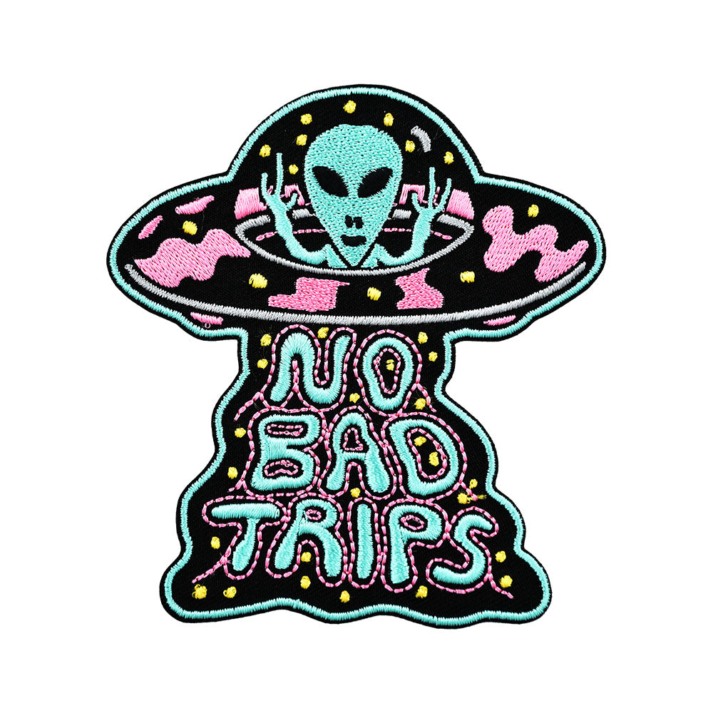 Killer Acid Embroidered Iron-On Patch - No Bad Trips / 3.5" x 4" - Smoke N’ Poke