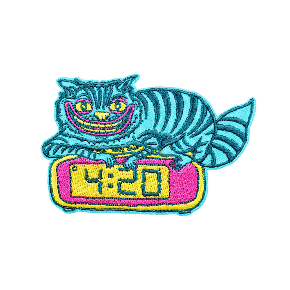 Killer Acid Embroidered Iron-On Patch - 420 Cat / 3.5" x 2.25" - Smoke N’ Poke