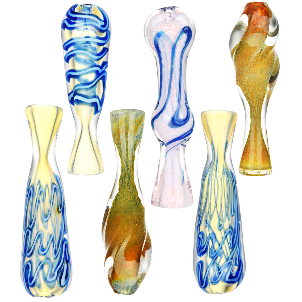 6PC BUNDLE - Easygoing Glass Chillum - 3"-3.5" / Assorted Styles - Smoke N’ Poke