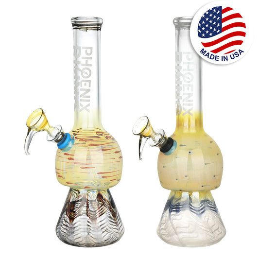 Phoenix Rising Mushroom Water Pipe - 9.5"/Colors Vary - Smoke N’ Poke