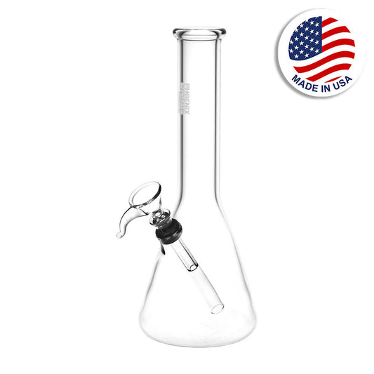 Phoenix Rising Pequeño Beaker Water Pipe - 9.25" / Clear - Smoke N’ Poke