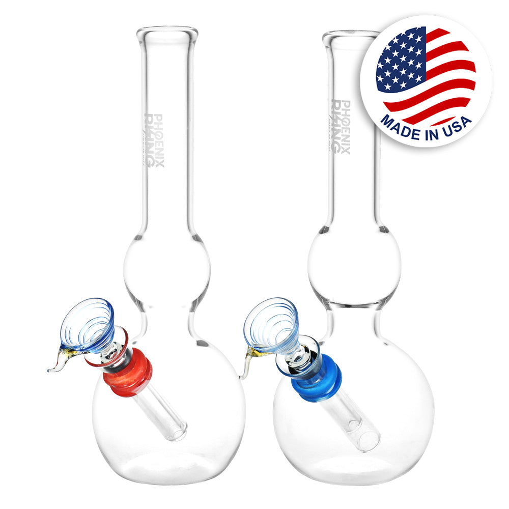 Phoenix Rising Classic Double Bubble Water Pipe - 8"/Colors Vary - Smoke N’ Poke