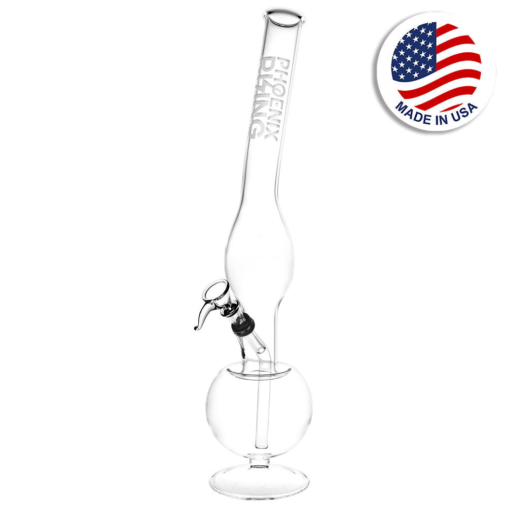 Phoenix Rising Sunken Goblet Beaker Water Pipe - 16.25" / Clear - Smoke N’ Poke