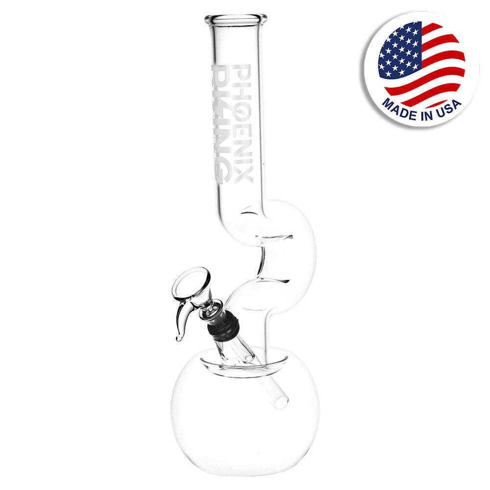 Phoenix Rising Switchback Beaker Water Pipe - 11.25" / Clear - Smoke N’ Poke