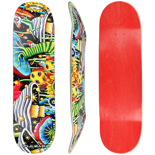 Pulsar SK8 Deck | 32.5" x 8.5" | Garden Of Cosmic Delights - Smoke N’ Poke