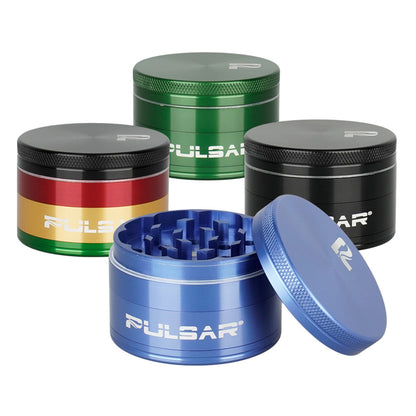 GR761 Pulsar Solid Top Aluminum Grinder - 4pc / 2.25" - Smoke N’ Poke