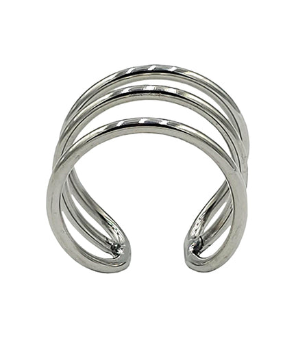 Rouge Stainless Steel Triple Wire Glans Ring 32 mm - Silver