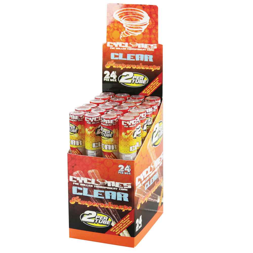 24pk Cyclone Pre-Rolled Clear Cigar Tube - Smoke N’ Poke