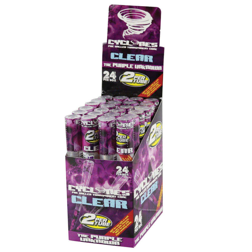 24pk Cyclone Pre-Rolled Clear Cigar Tube - Smoke N’ Poke