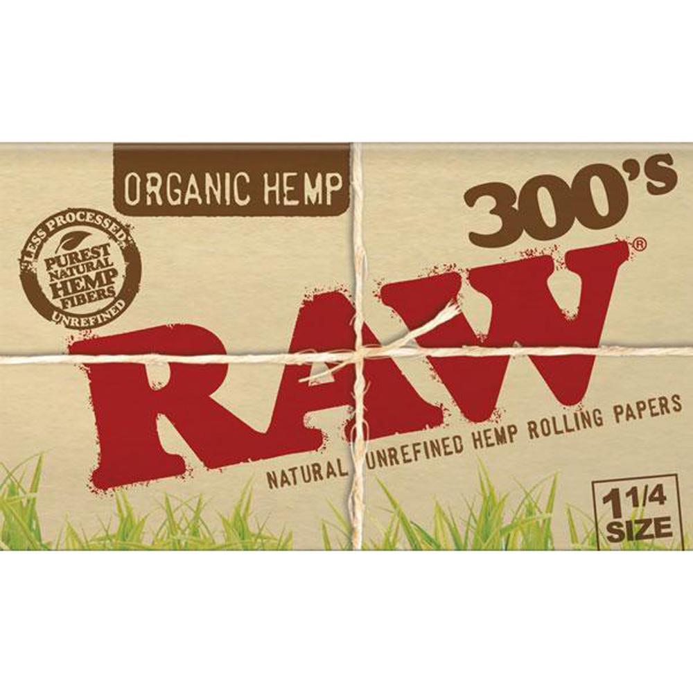 RAW Organic Hemp 300s 1 1/4 Inch Rolling Papers - Smoke N’ Poke