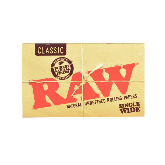 25pc Display-Raw Single Wide Rolling Papers - Smoke N’ Poke