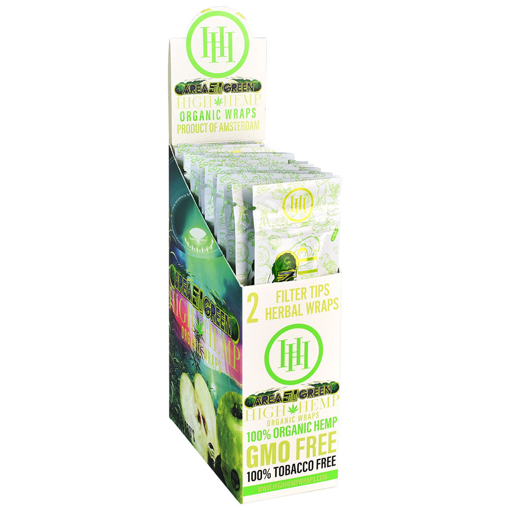 25PC DISP - High Hemp Organic CBD Wraps - 2pk - Smoke N’ Poke