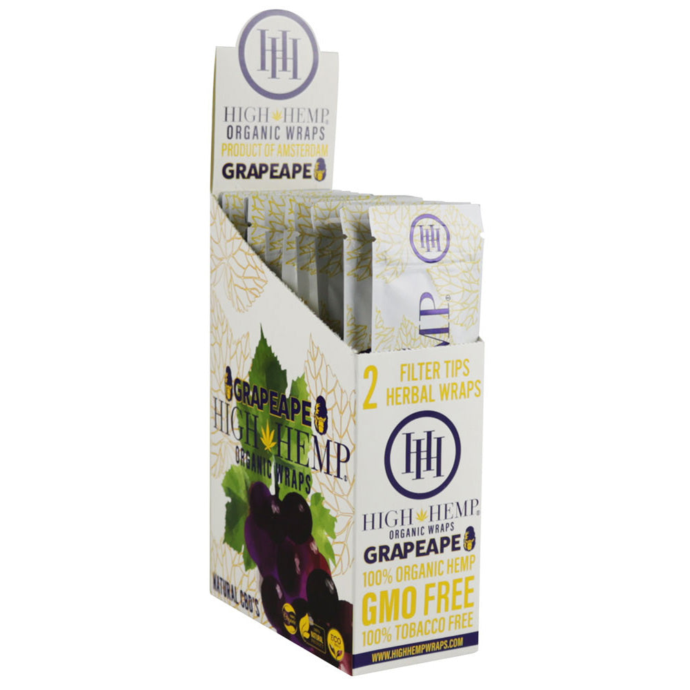 25PC DISP - High Hemp Organic CBD Wraps - 2pk - Smoke N’ Poke