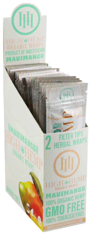 25PC DISP - High Hemp Organic CBD Wraps - 2pk - Smoke N’ Poke