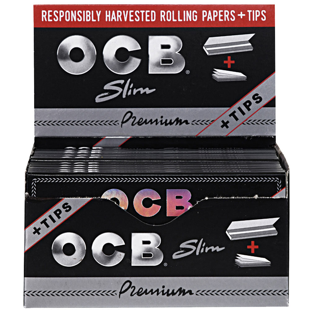 24PC DISPLAY - OCB Premium Rolling Papers & Tips - Smoke N’ Poke