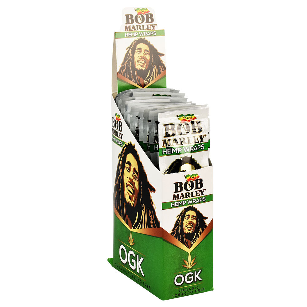 25PC DISP - Bob Marley Hemp Wraps - 2pk - Smoke N’ Poke