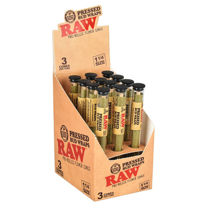 RAW Pressed Bud Wrap Cone | 12pc Display