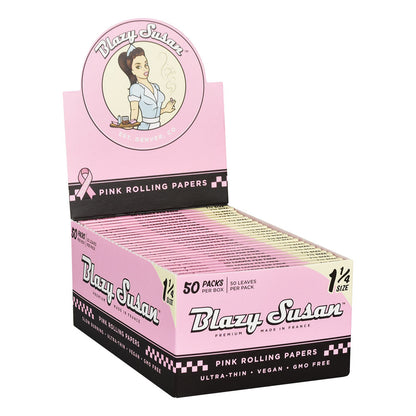 Blazy Susan Pink Rolling Papers | 50pk | 50pc Display - Smoke N’ Poke