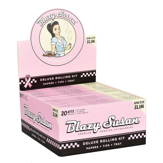 Blazy Susan Pink Papers Deluxe Rolling Kit | 32pk | 20pc Display - Smoke N’ Poke