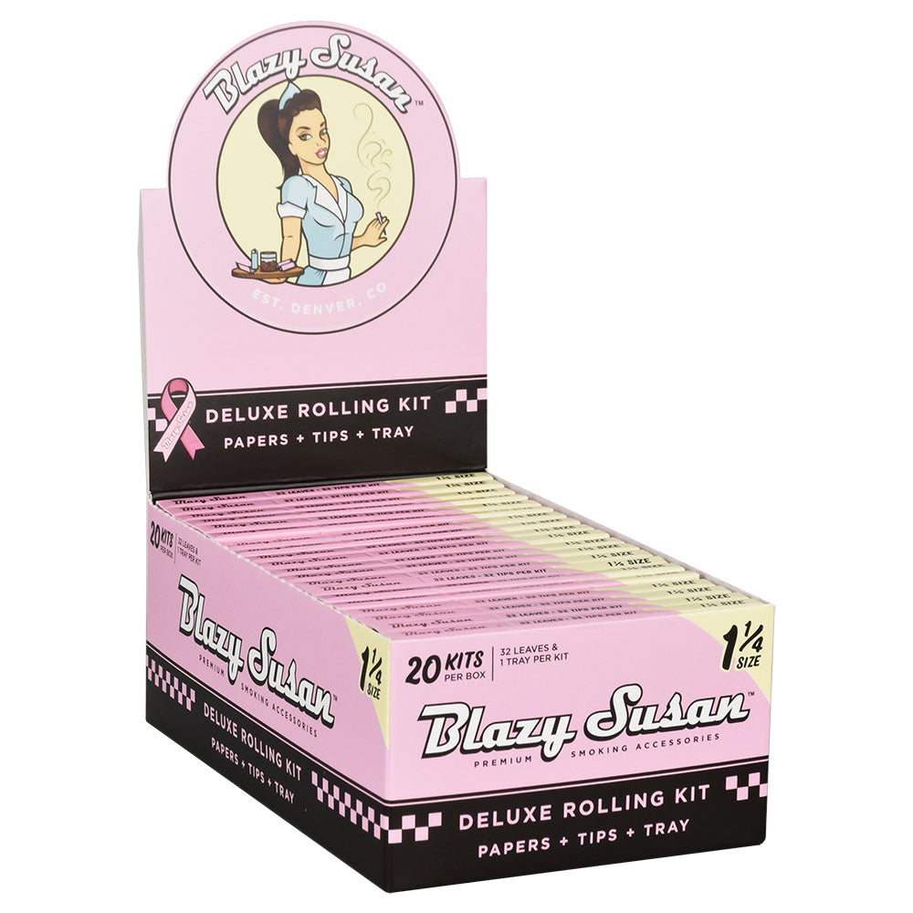 Blazy Susan Pink Papers Deluxe Rolling Kit | 32pk | 20pc Display - Smoke N’ Poke