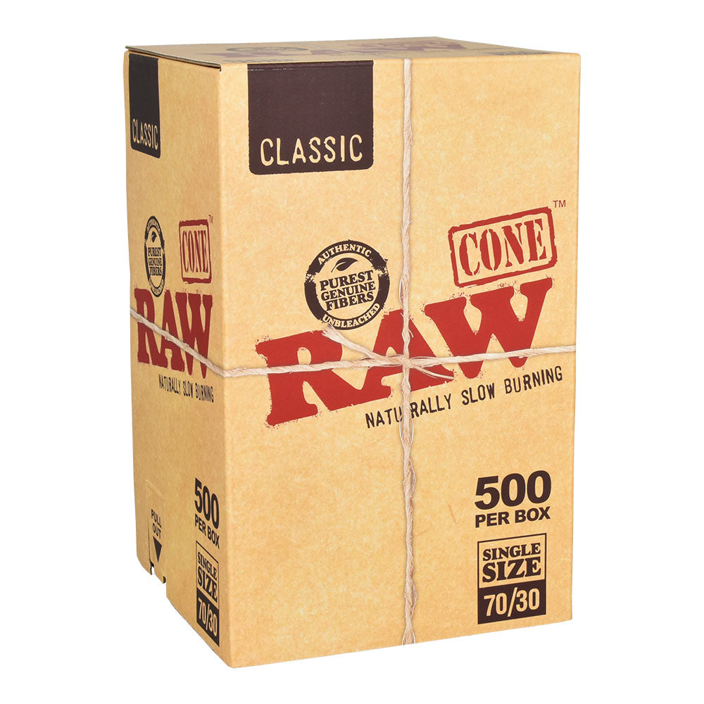 500PC - RAW Classic Cones - Single Size 70/30 - Smoke N’ Poke