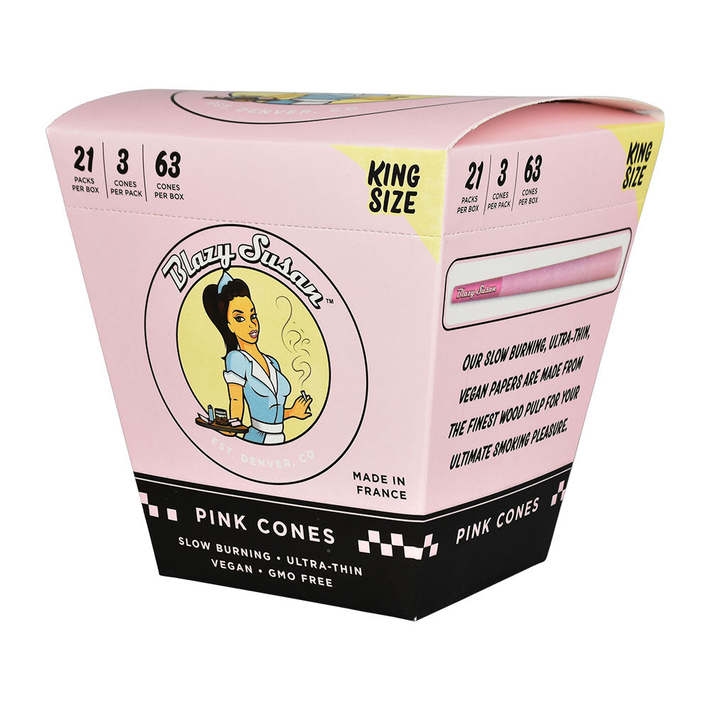 Blazy Susan Pink Pre-Rolled Cones | 21pc Display - Smoke N’ Poke