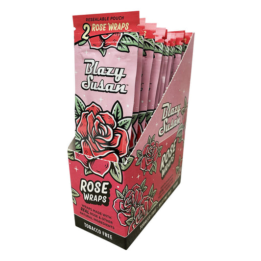 25pc Display - Blazy Susan Rose Wraps - 2pk - Smoke N’ Poke