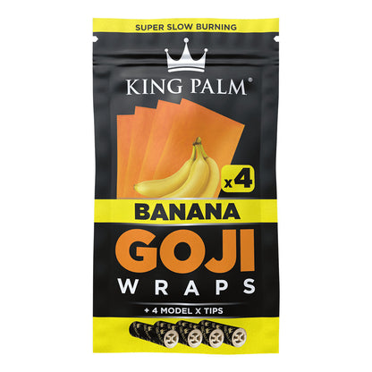 King Palm Goji Wraps & Filter Tips | 4pk | 15pc Display - Smoke N’ Poke