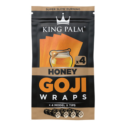 King Palm Goji Wraps & Filter Tips | 4pk | 15pc Display - Smoke N’ Poke