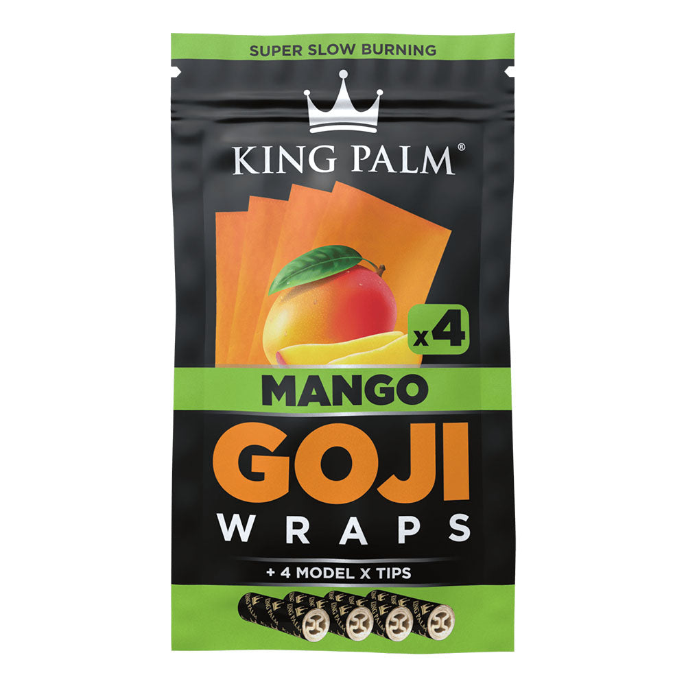 King Palm Goji Wraps & Filter Tips | 4pk | 15pc Display - Smoke N’ Poke