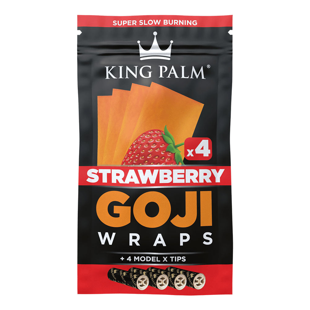 King Palm Goji Wraps & Filter Tips | 4pk | 15pc Display - Smoke N’ Poke