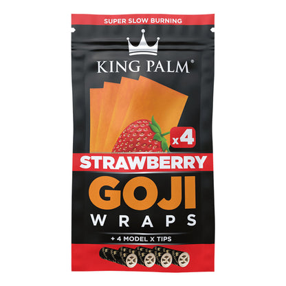 King Palm Goji Wraps & Filter Tips | 4pk | 15pc Display - Smoke N’ Poke