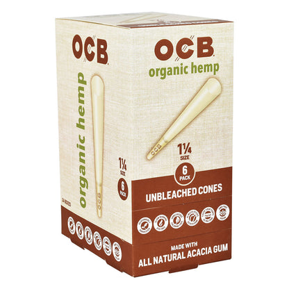 OCB Organic Hemp Cones | 24pc Display - Smoke N’ Poke