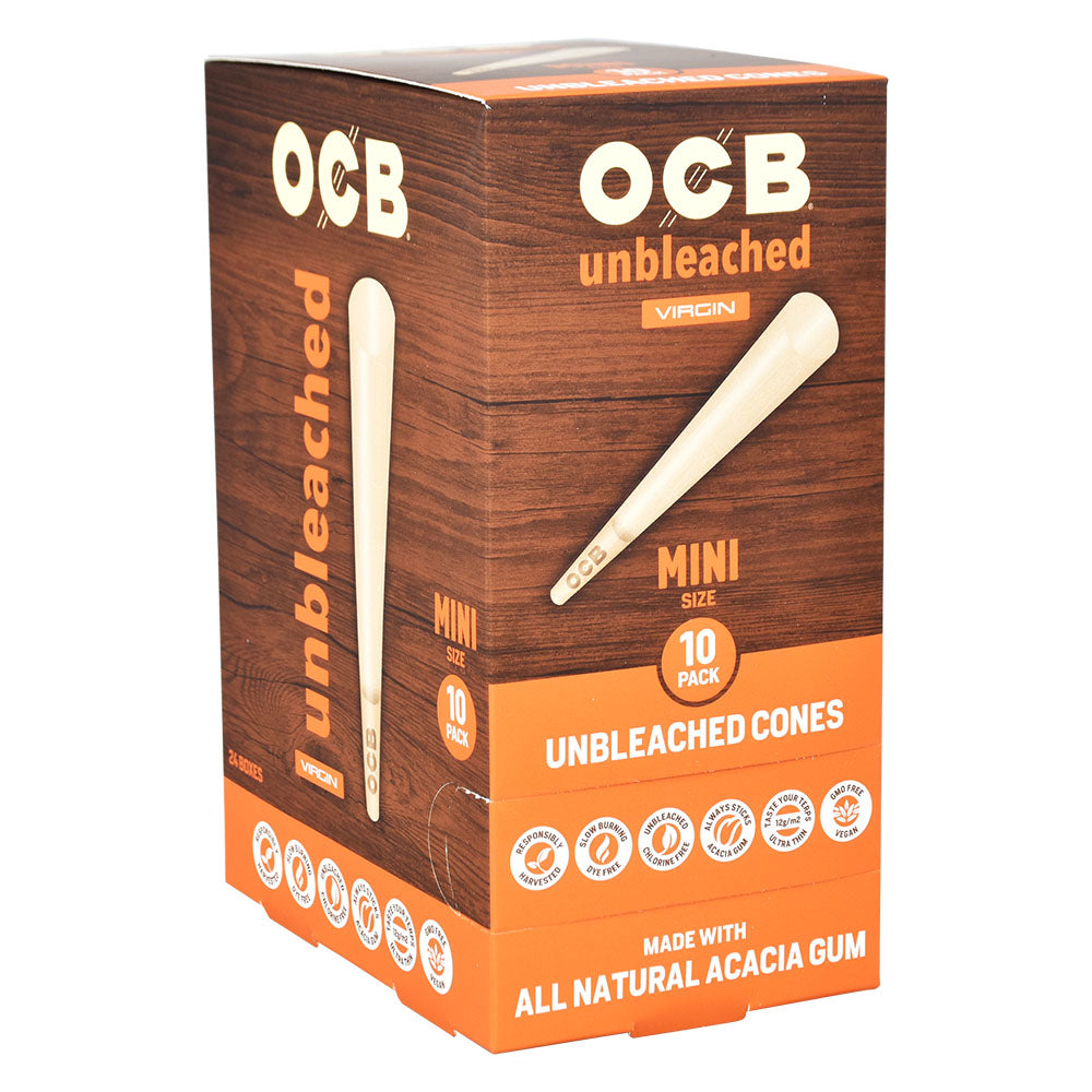 OCB Unbleached Cones | 24pc Display - Smoke N’ Poke