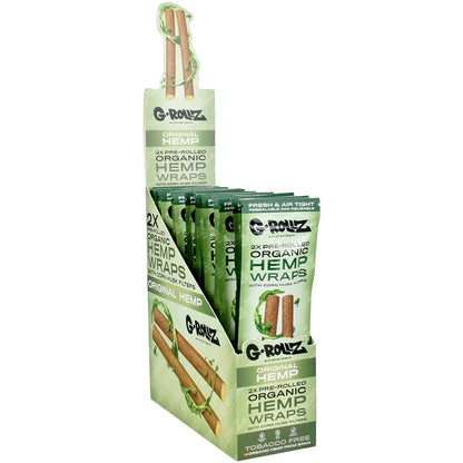 G-ROLLZ Pre-Rolled Organic Hemp Wraps | 2pc | 15pk Display