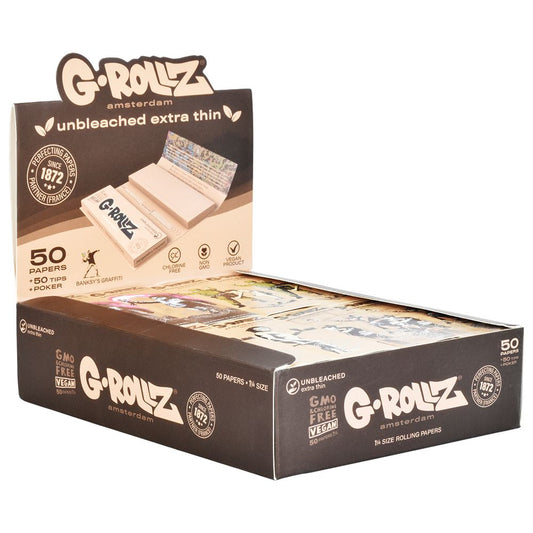 G-ROLLZ x Banksy's Graffiti Papers + Tips | 50pc | 1 1/4 | 24pk Display