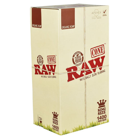 1400CT BOX - RAW Organic Hemp Bulk Cones - Kingsize