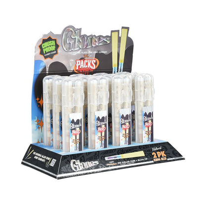 Glones x Packs Natural Pre-Rolled Cones + Glass Tips| 12pk Display