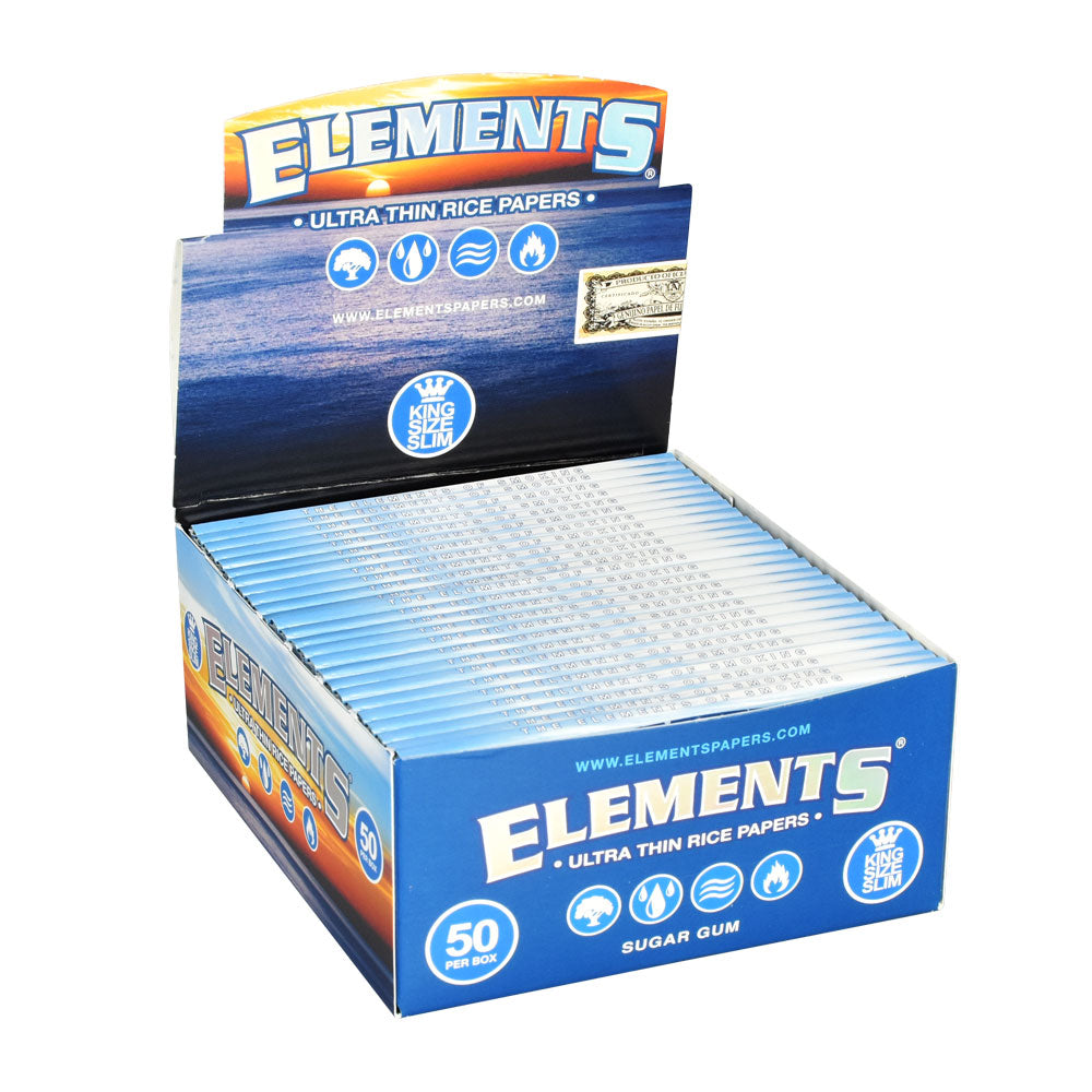 Elements Rice Rolling Papers - Kingsize Slim - Smoke N’ Poke