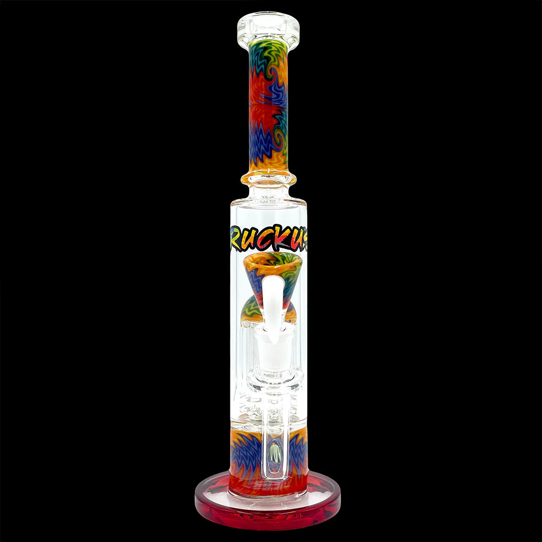 RUCKUS GLASS 10" TOWER TREE-PERC "USA BLOWN" CUSTOM #4