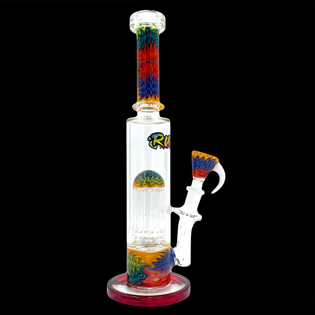 RUCKUS GLASS 10" TOWER TREE-PERC "USA BLOWN" CUSTOM #4