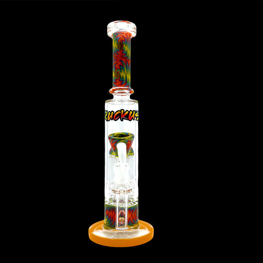 RUCKUS GLASS 10" TOWER TREE-PERC "USA BLOWN" CUSTOM #6