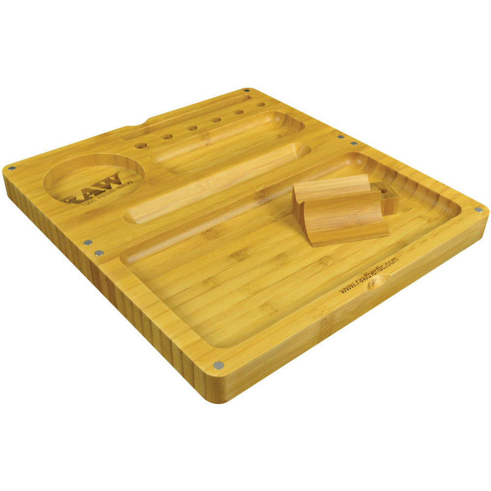 RAW Backflip Magnetic Bamboo Rolling Tray - Smoke N’ Poke