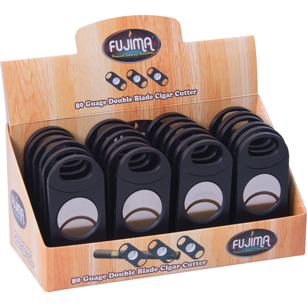 24PC DISP - Cortador de cigarros de doble hoja Fujima calibre 80