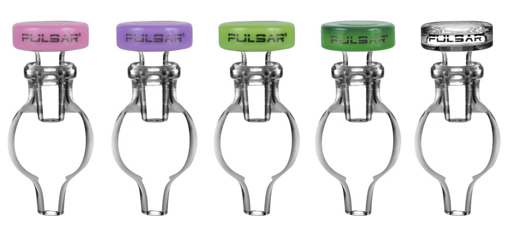 Pulsar Bubble Carb Cap w/ Stop & Airflow Control - 22mm / Assorted Colors - Smoke N’ Poke