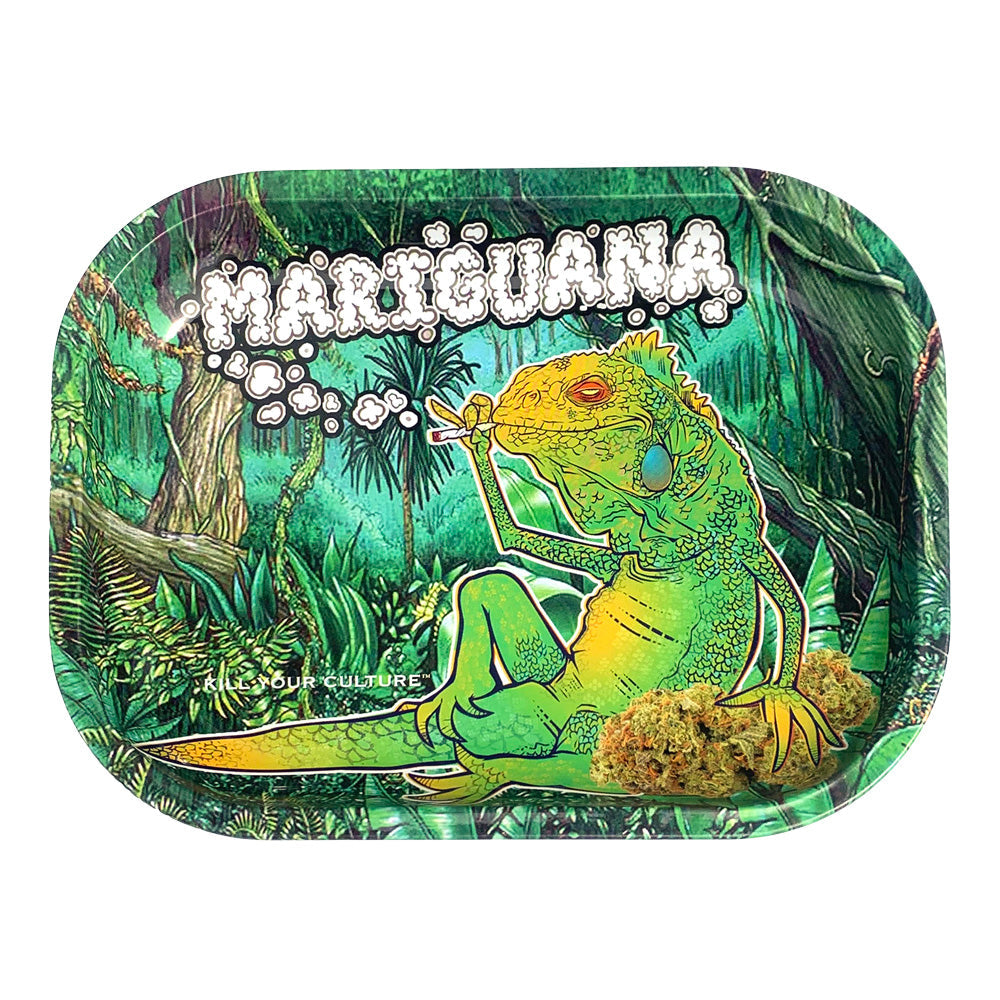 Kill Your Culture Rolling Tray - 7"x5.5" / Mariguana - Smoke N’ Poke