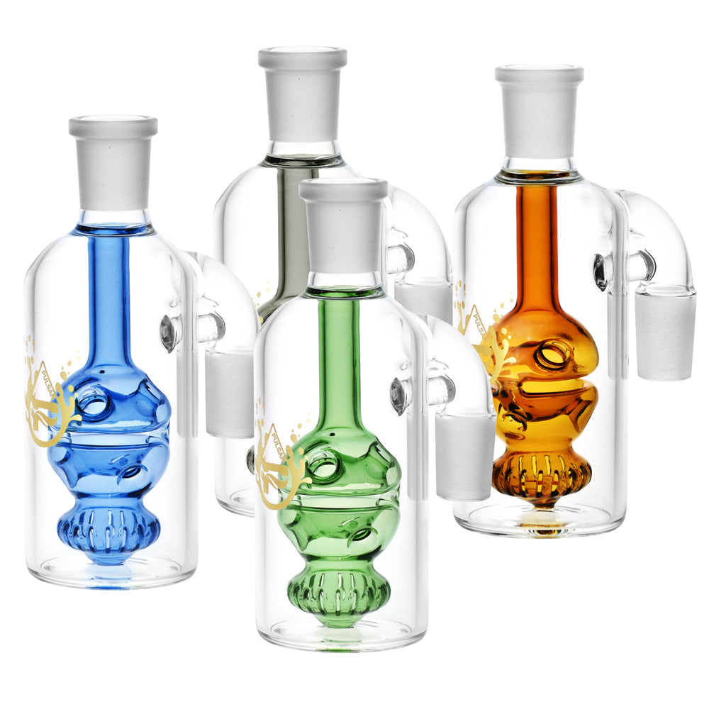 Pulsar Egg Perc Ash Catcher - 90 Degree / Colors Vary - Smoke N’ Poke