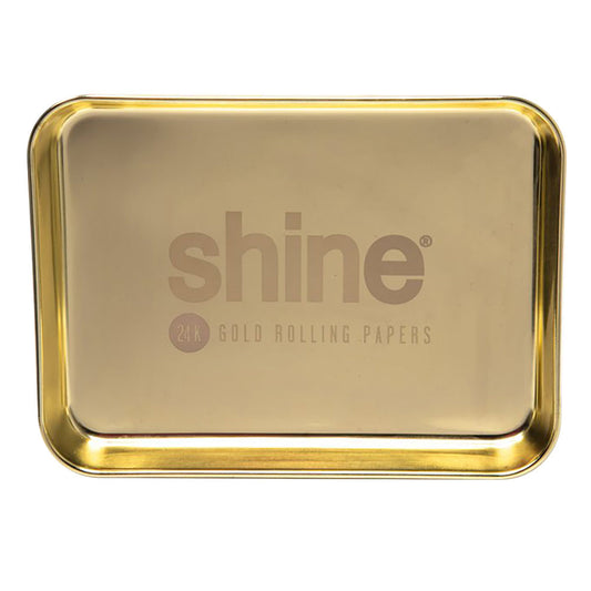 Shine Gold Rolling Tray - Smoke N’ Poke