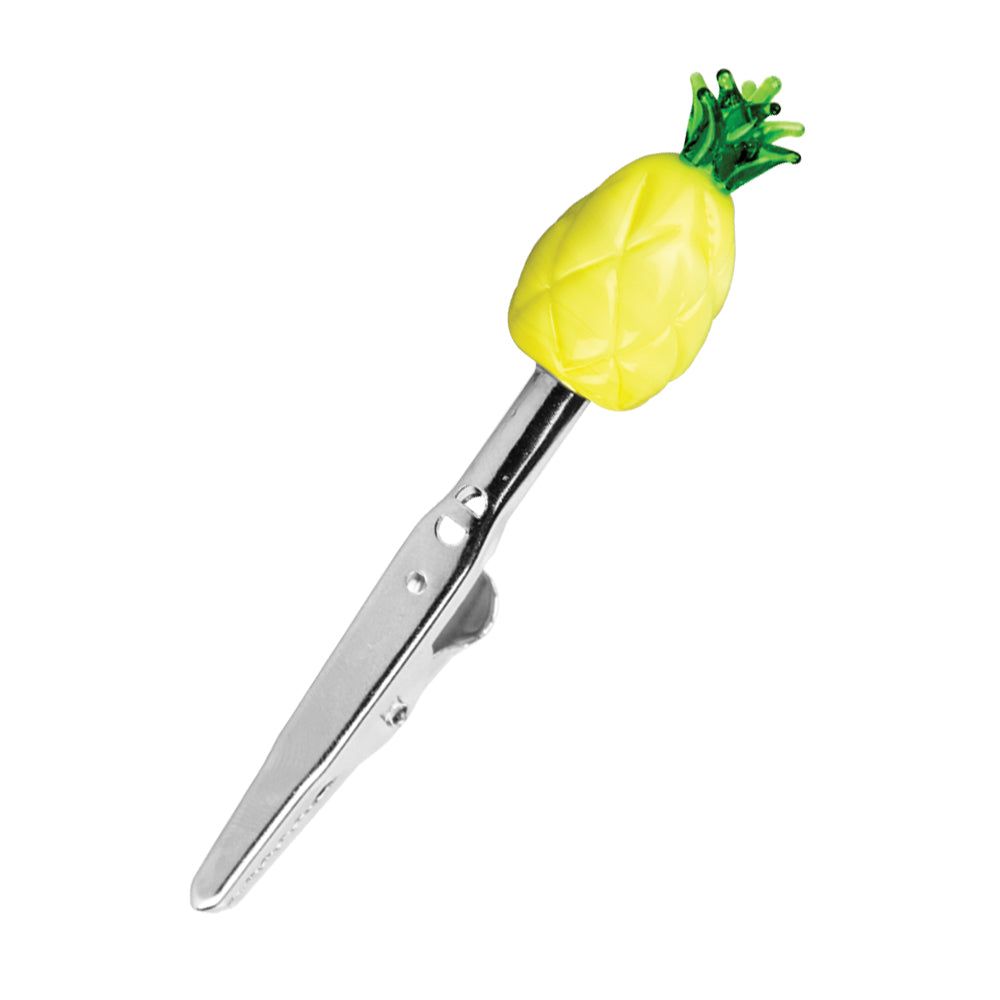 Pineapple Glass Roach Clip - Smoke N’ Poke